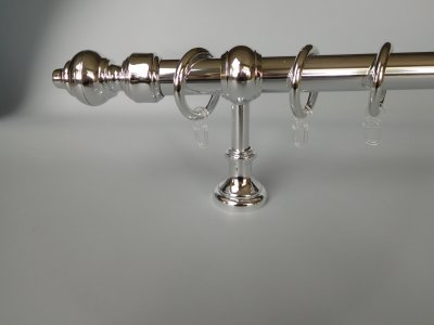 Záclonová tyč Komfort K610 180 cm stříbrná