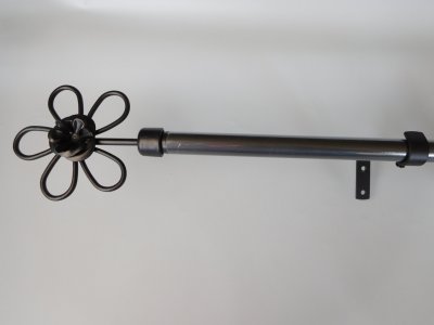 Záclonová tyč Esperanca 110 cm černý kov
